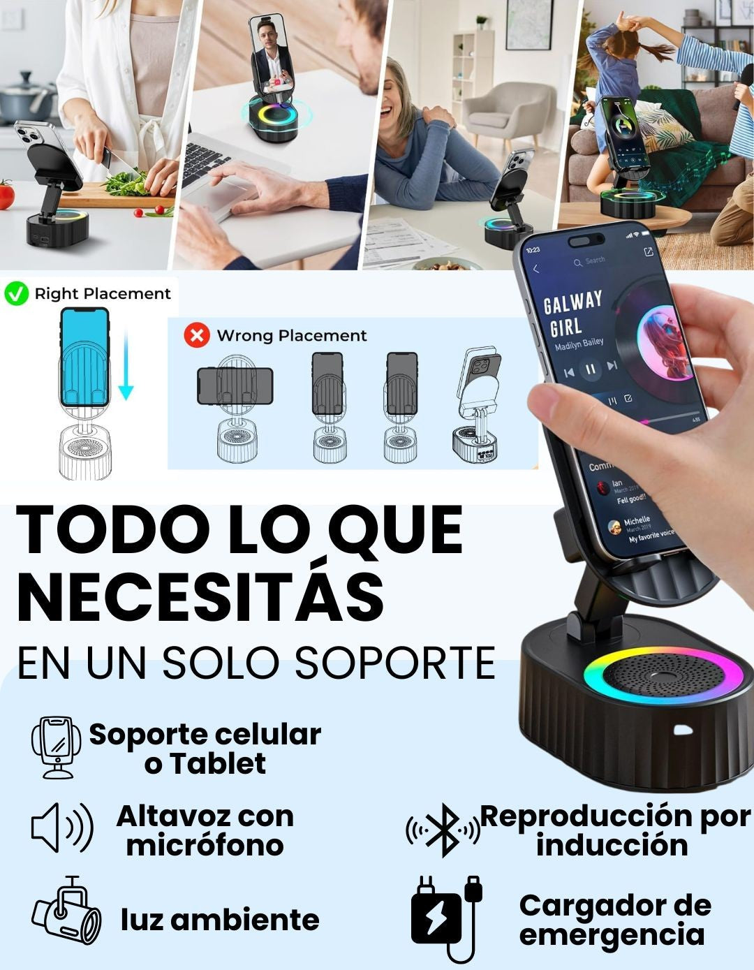 LUMIAMP™  SOPORTE CON AMPLIFICACION DE SONIDO